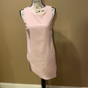 White House Black Market Pink Sleeveless asymmetrical dress‎ top Size 2